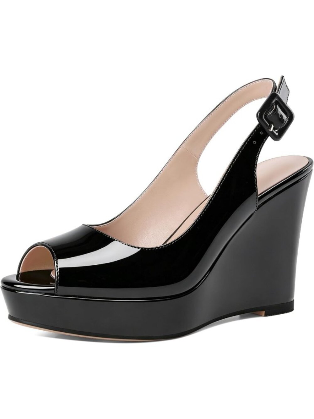 Stylish Peep Toe Wedge Heels Slingback Platform Sandals for Party & Casual Wear